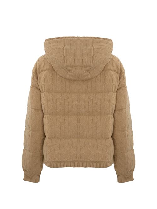 Piumino a trecce in maglia di lana e cashmere beige POLO RALPH LAUREN | 211 930632003